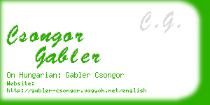 csongor gabler business card